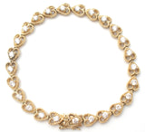 Heart CZ Tennis Bracelet Vermeil 925 Ross Simons - The Jewelry Lady's Store