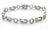 Love Knot Diamond Bracelet Sterling Silver - The Jewelry Lady's Store