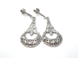 Silver Dangle Screwback Earrings Vintage - The Jewelry Lady's Store