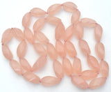 Rose Quartz Knotted Bead Necklace 33" - The Jewelry Lady's Store