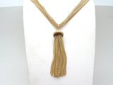 Sarah Cov Multi Chain Tassel Necklace Bracelet Vintage - The Jewelry Lady's Store