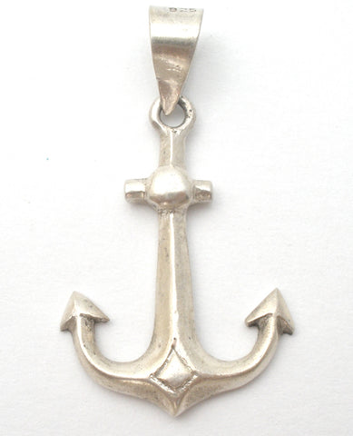 Sterling Silver Anchor Pendant Vintage