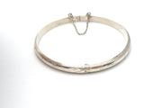 Sterling Silver Engraved Bangle Bracelet Vintage - The Jewelry Lady's Store