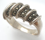 Sterling Silver Marcasite Band Ring Size 7 - The Jewelry Lady's Store