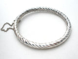 Sterling Silver Twisted Bangle Bracelet Vintage - The Jewelry Lady's Store