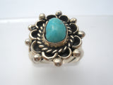 Turquoise Ring Size 5.5 Sterling Silver Vintage - The Jewelry Lady's Store