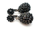 Vintage Black Rhinestone Dangle Earrings - The Jewelry Lady's Store