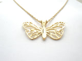 10K Yellow Gold Butterfly Necklace 18" - The Jewelry Lady's Store