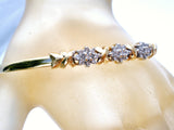 14K Gold Bangle Bracelet with Diamonds - The Jewelry Lady's Store