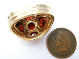14K Gold Garnet Ring Size 8.5 Vintage - The Jewelry Lady's Store