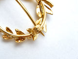 14K Gold Wreath Pendant Brooch Vintage - The Jewelry Lady's Store