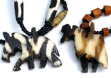 2 Horse Zebra Bead Necklaces Vintage - The Jewelry Lady's Store
