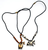 2 Horse Zebra Bead Necklaces Vintage - The Jewelry Lady's Store