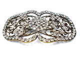 Antique Paste Clear Rhinestone Gilt Buckle - The Jewelry Lady's Store