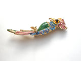 Art Enamel Parrot Bird Brooch Pin Vintage - The Jewelry Lady's Store