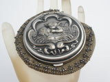 Art Nouveau Steel Bead Crochet Tam O Shanter Angel Coin Purse - The Jewelry Lady's Store