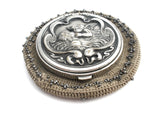 Art Nouveau Steel Bead Crochet Tam O Shanter Angel Coin Purse - The Jewelry Lady's Store