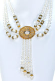 Art Deco Clear Crystal Bead Necklace - The Jewelry Lady's Store