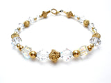 Aurora Borealis Bead Bracelet 12K GF Vintage - The Jewelry Lady's Store
