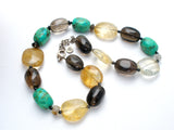 BARSE Turquoise & Smoky Quartz Bead Necklace - The Jewelry Lady's Store