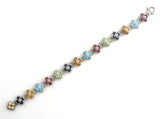 Barbara Bixby Multi Gemstone Flower Bracelet 925 18K - The Jewelry Lady's Store