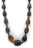 Barse Tiger's Eye Necklace Sterling Silver 30" - The Jewelry Lady's Store