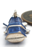 Blue Enamel Articulated Windmill Charm Vintage - The Jewelry Lady's Store