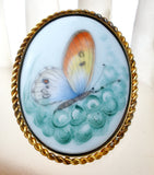 Butterfly Pendant Brooch 12K GF Sheila Vintage - The Jewelry Lady's Store