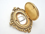 Cameo Perfume Locket Brooch Pin Vintage Avon - The Jewelry Lady's Store