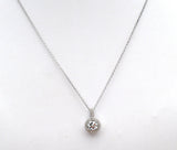 Channel Set Cubic Zirconia Sterling Silver Necklace 18" - The Jewelry Lady's Store