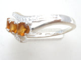 Citrine Sterling Silver Ring Size 8 Chuck Clemency - The Jewelry Lady's Store