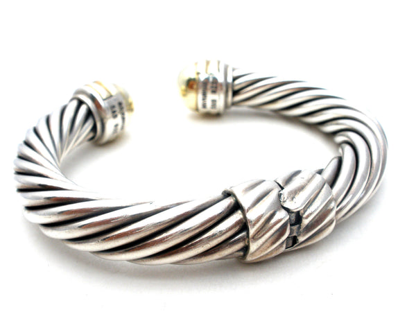 David Yurman Cable Classic Cuff Bracelet 14K Gold – The Jewelry Lady's ...