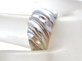 Diamond Cut Dome Ring Sterling Silver 6 - The Jewelry Lady's Store