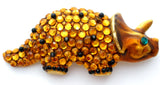 Dinosaur Rhinestone Brooch Pin by Craft - The Jewelry Lady's Store