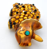 Dinosaur Rhinestone Brooch Pin by Craft - The Jewelry Lady's Store