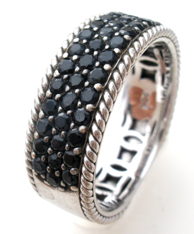 EFFY Black Diamond Ring Size 10.5 Sterling Silver