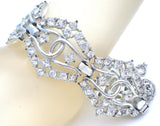 Emmons Clear Rhinestone Bracelet Vintage - The Jewelry Lady's Store