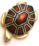 Estee Lauder Brown Turtle Perfume Compact Vintage - The Jewelry Lady's Store