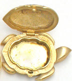 Estee Lauder Brown Turtle Perfume Compact Vintage - The Jewelry Lady's Store
