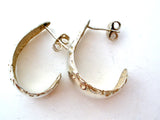 Half Hoop 925 Earrings Spoon Style Vintage - The Jewelry Lady's Store