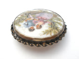 Hand Painted Victorian Couple Brooch Pin - The Jewelry Lady's Store
