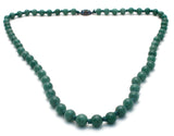 Hand Knotted Green Aventurine Bead Necklace 26" - The Jewelry Lady's Store