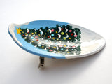 Hand Painted Christmas Tree Spoon Brooch - The Jewelry Lady's Store