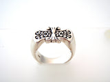 Heavy Antique Sterling Silver Ring Size 9 - The Jewelry Lady's Store