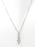 Jane Seymour Sterling Silver Diamond Necklace 18" - The Jewelry Lady's Store