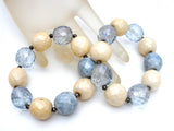 Joan Rivers Blue Agate & Crystal Bead Set - The Jewelry Lady's Store