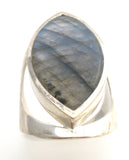 Labradorite Ring Sterling Silver Size 7.5 India PTI - The Jewelry Lady's Store