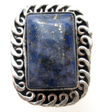 Lapis Lazuli Ring Sterling Silver Size 8 - The Jewelry Lady's Store