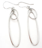 Long 14K White Gold Dangle Earrings - The Jewelry Lady's Store