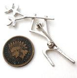 Man Holding Tree Branch Brooch Pin 925 Vintage - The Jewelry Lady's Store